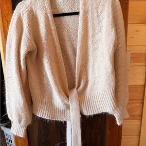 Cotton Candy Cream Cardigan Sweater